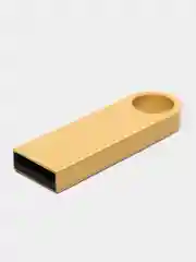 Золотой флешка USB 2.0, 5 объёмов, металлическая