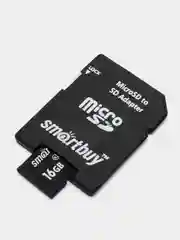 Карта памяти SmartBuy microSD 16/32/64/128GB+SD Class10 micro SD микросд флеш карта