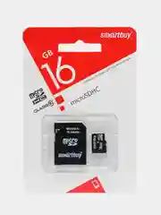 Карта памяти SmartBuy microSD 16/32/64/128GB+SD Class10 micro SD микросд флеш карта