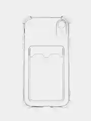 Чехол с карманом для карт iPhone 11/XR/12/13/XS/6s/7/8/SE/Pro/Max/Plus/mini, силиконовый