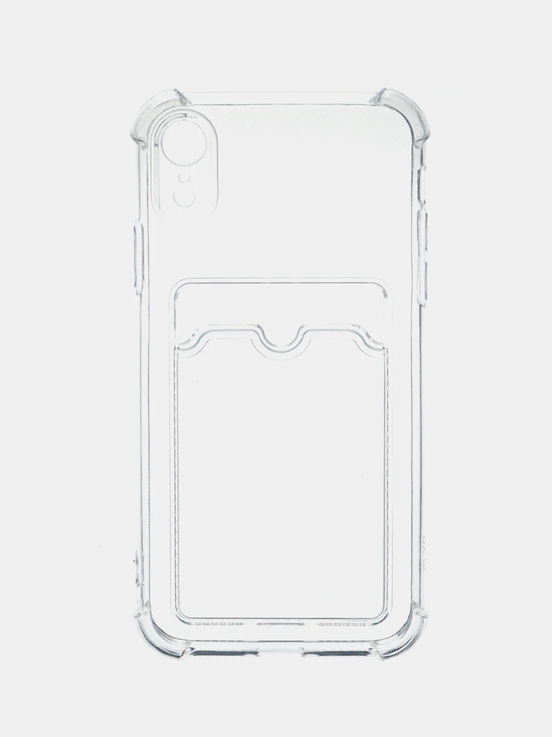 Чехол с карманом для карт iPhone 11/XR/12/13/XS/6s/7/8/SE/Pro/Max/Plus/mini, силиконовый