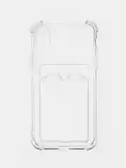 Чехол с карманом для карт iPhone 11/XR/12/13/XS/6s/7/8/SE/Pro/Max/Plus/mini, силиконовый