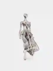 Лазурный женская брошь "Дама"