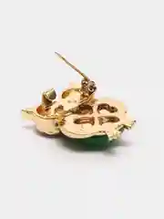 Лесной зеленый брошь с опаловым камнем "Сова"