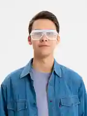 Белый светящиеся очки