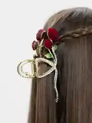 Серый заколка-краб для волос "Роза"