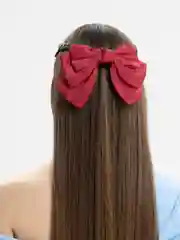 Бордовый заколка для волос "Бант"