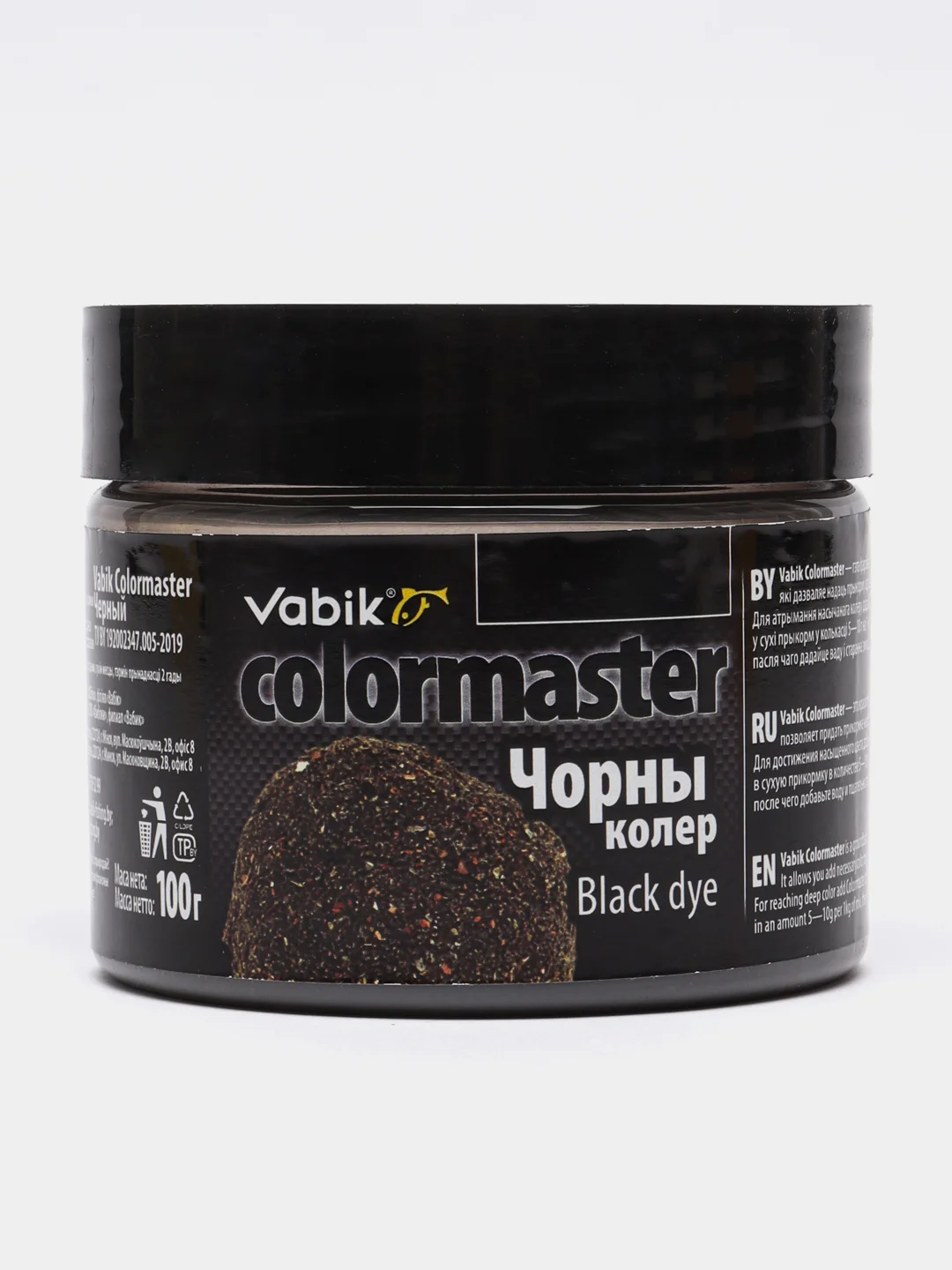 Черный vabik COLORMASTER (Вабик колормастер) краска для рыболовной прикормки (Вабик), 100 гр