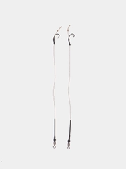 Крючок Curve Shank Hook с поводком и волосяной оснасткой (Карповый монтаж), 2 шт