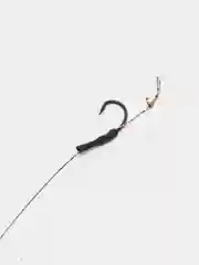 Крючок Curve Shank Hook с поводком и волосяной оснасткой (Карповый монтаж), 2 шт