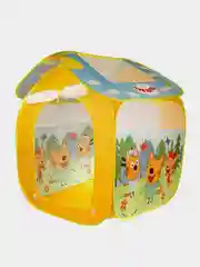 Желтый детская игровая палатка в сумке, Синий Трактор, Чебурашка, Грузовичок Лева, Человек Паук
