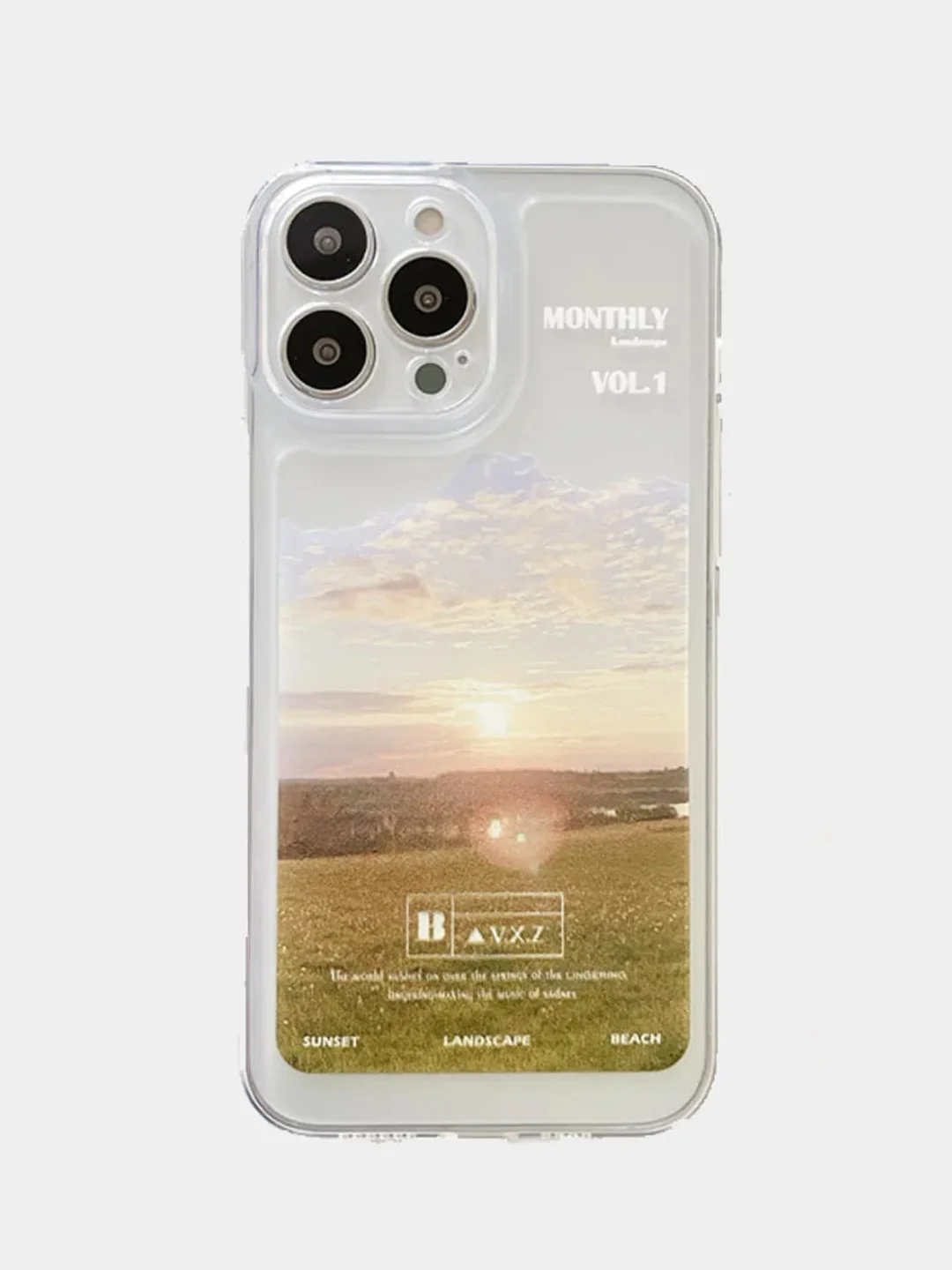Белый чехол "Sunrise" для iPhone 7/8 Plus, 11, 12 Pro Max, 13 Pro Max, XR, XS Max