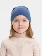 Синий меланж шапка детская