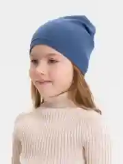 Синий меланж шапка детская