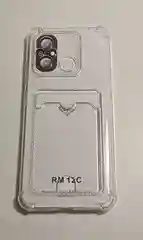 Красный чехол XIAOMI REDMI 12C с усиленными углами и карманом для карт