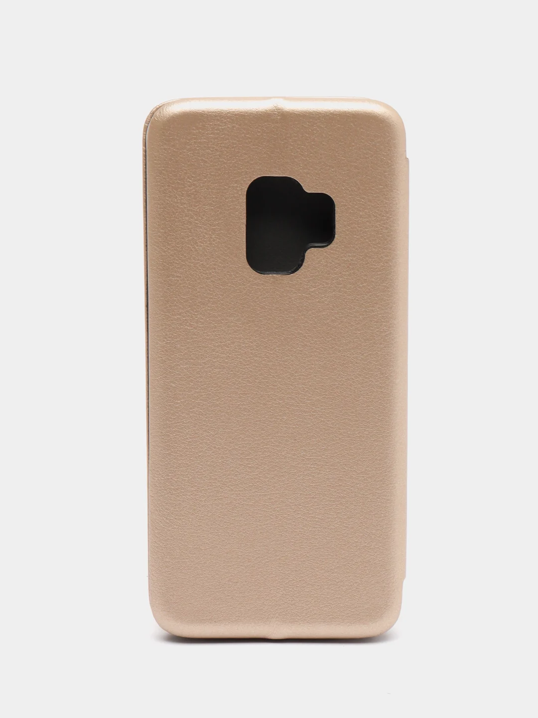 Бежевый кожанный чехол-книжка на Samsung Galaxy S9
