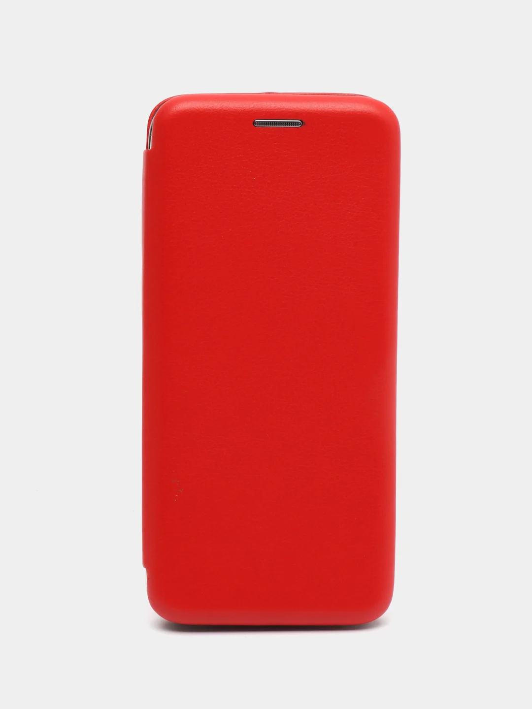 Красный кожанный чехол-книжка на Samsung Galaxy S9