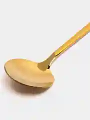 Золотой ложка стильная чайная, круглая