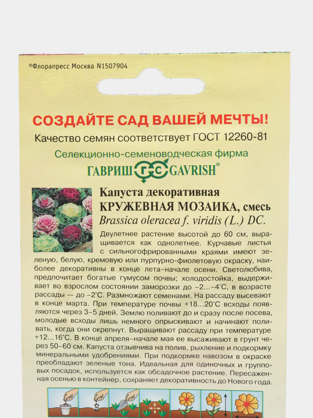 Семена цветов Капуста декор. Кружевная мозаика