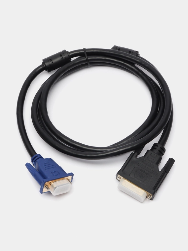 Кабель DVI-I (Dual) - VGA для передачи видеосигнала шнур цифровой с фильтром для монитора