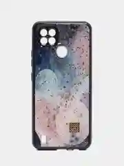 Небесно-голубой чехол для Realme C21 "DF"