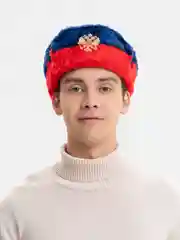 Синий шапка ушанка с кокардой СССР, сувенирная