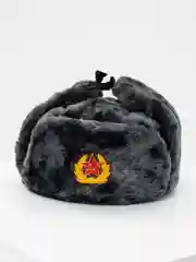 Серый шапка ушанка с кокардой СССР, сувенирная