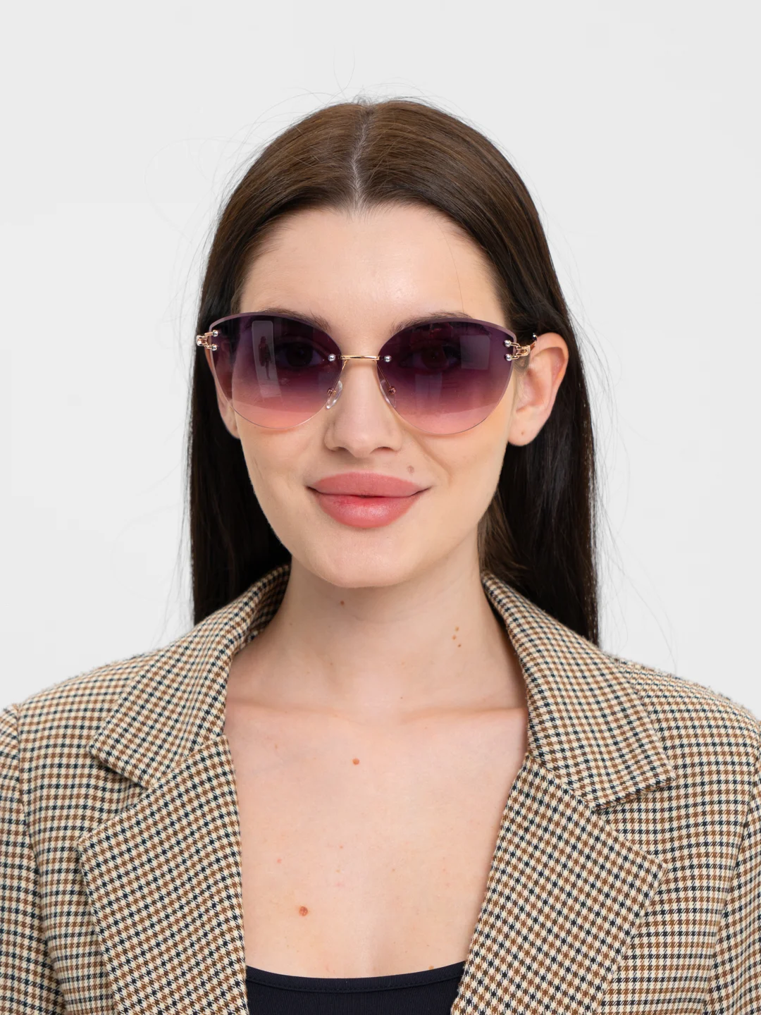 Фиолетовый женские имиджевые солнцезащитные очки UV400