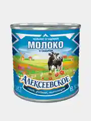 Молоко цельное сгущенное АЛЕКСЕЕВСКОЕ, с сахаром, 8,5%, 380 г