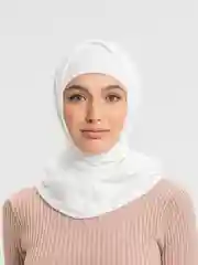 Белый комплект из микровельта/Шапка с балаклавой/Хиджаб/Тюрбан/Снуд