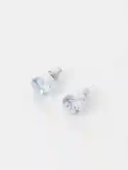 Серебряный серьги-гвоздики, со вставкой кубического циркония