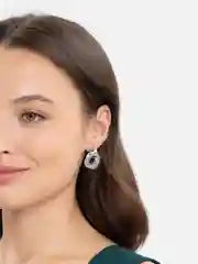 Серебряный серьги женские, сережки женский круглые  "Переплетение"