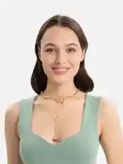 Золотой цепочка женская, с замком тоггл
