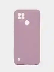 Сиреневый чехол силиконовый Realme C21 Реалми С21 цветной, матовый