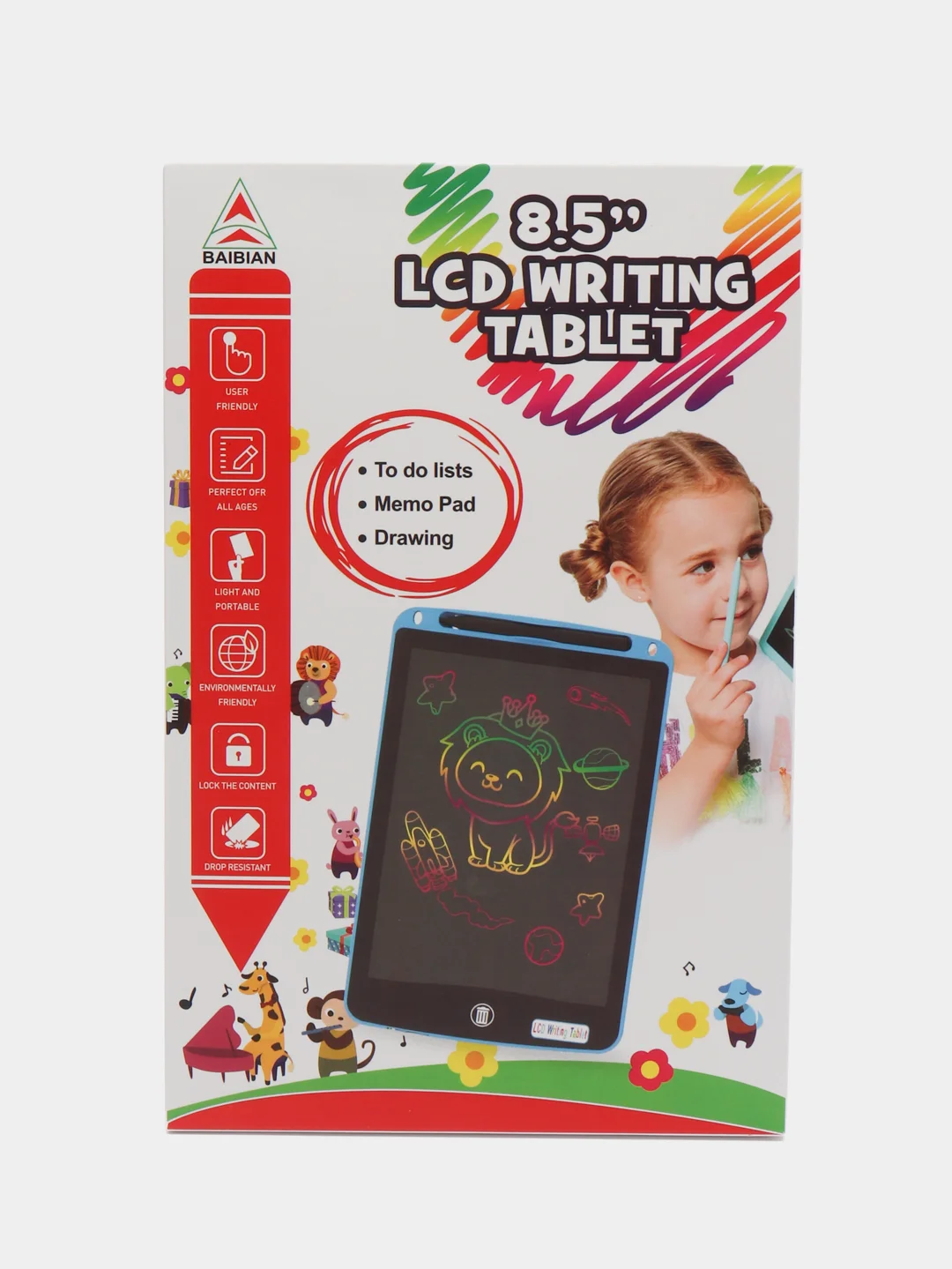 Синий графический планшет для рисования  LCD writing tablet, 8.5