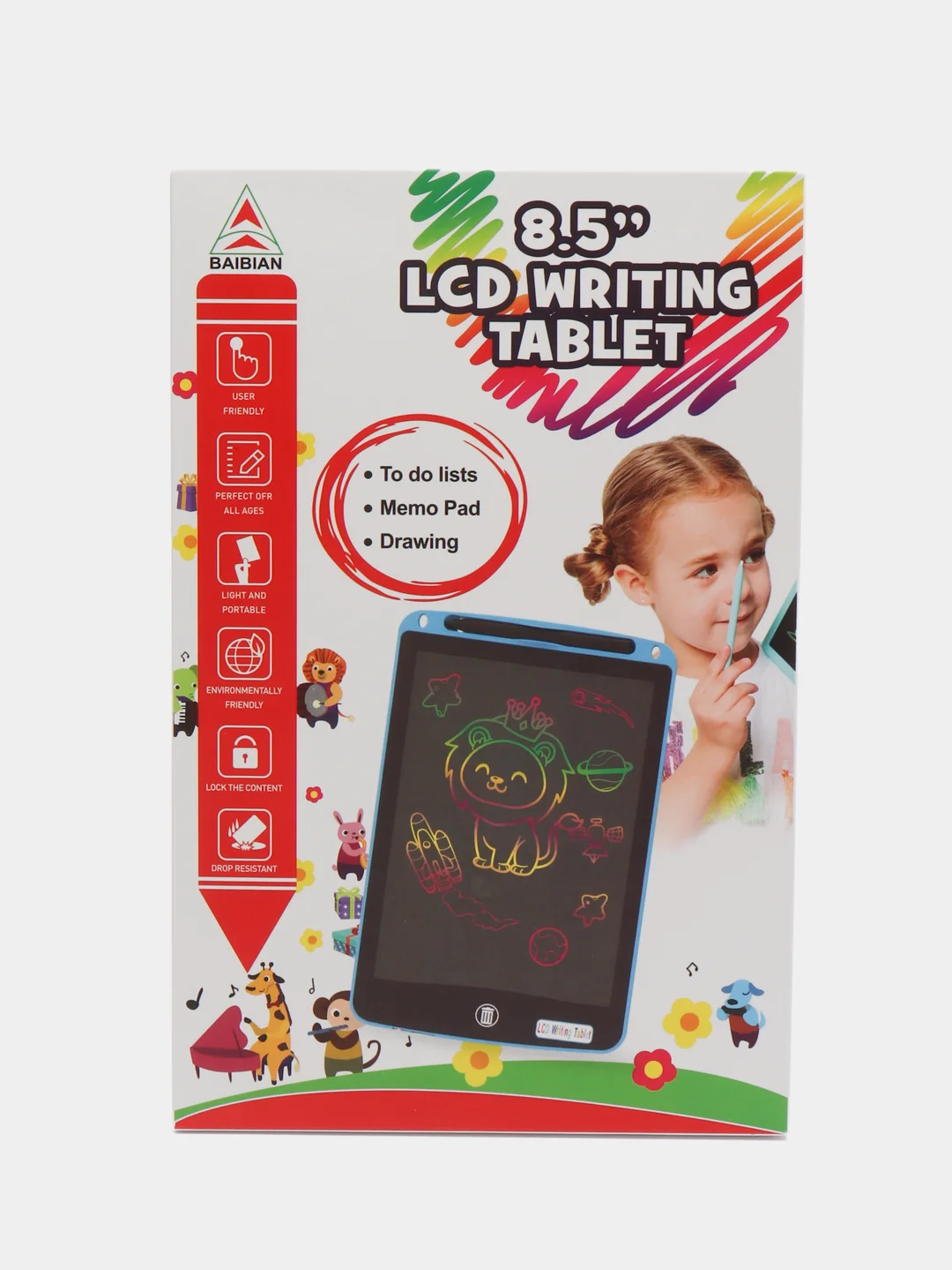 Зеленый графический планшет для рисования  LCD writing tablet, 8.5