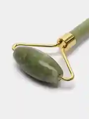 Зеленый массажер роликовый для лица и шеи, массажный ролик и скребок гуаша в подарочной упаковке