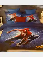 Бордовый комплект детского постельного белья сатин, 3D-рисунок