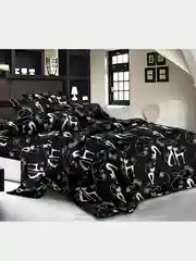 Комплект постельного белья, 1,5 спальный, 2х спальный, евро, семейный, жатка, 076BH