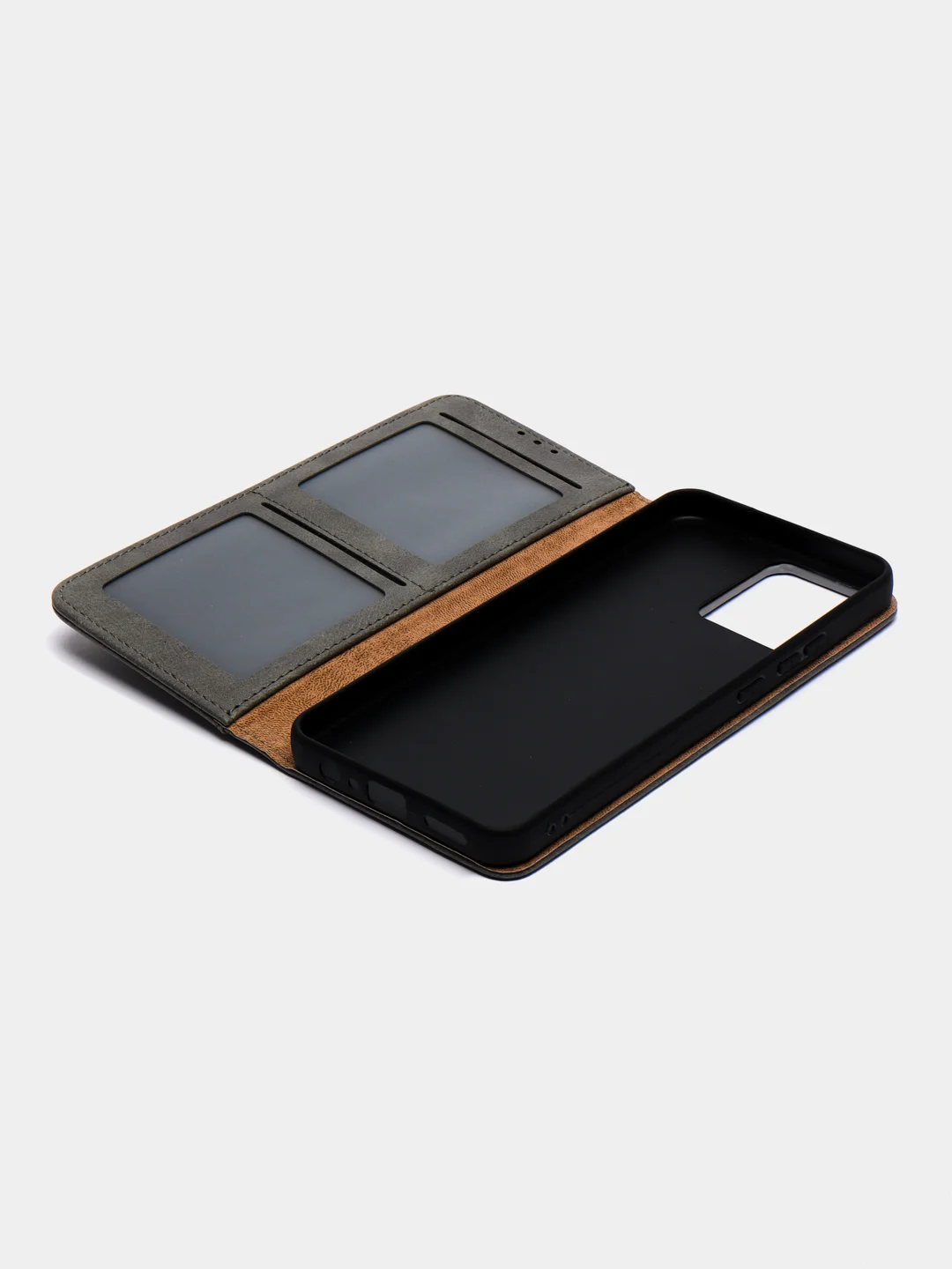 Серый чехол-книжка на Realme C30 (Реалми С30)