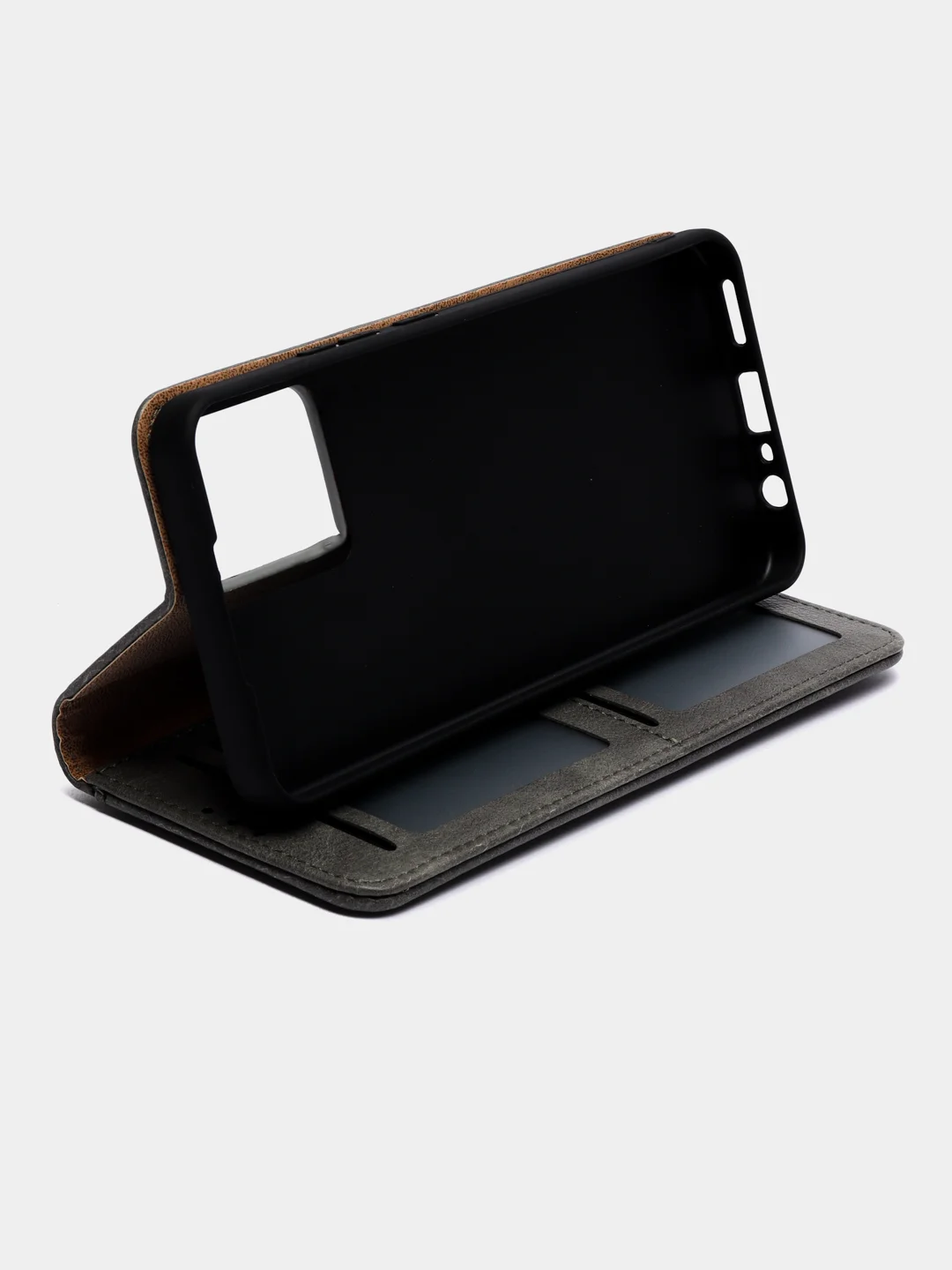 Серый чехол-книжка на Realme C30 (Реалми С30)