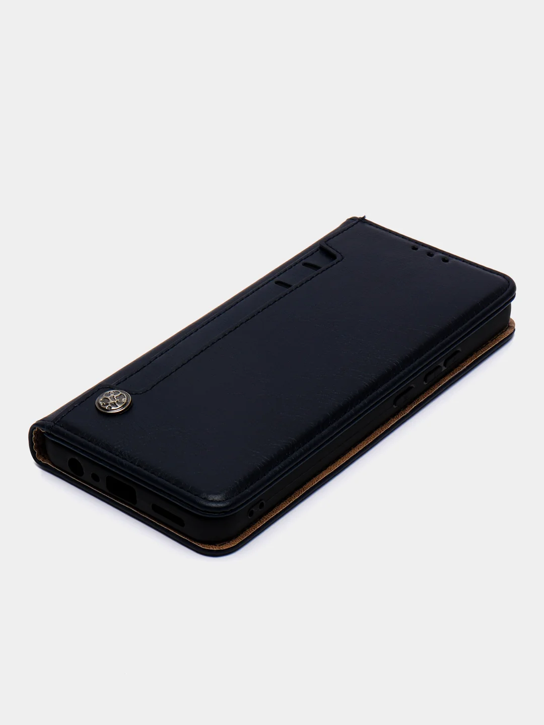 Темно-синий чехол-книжка на Realme C30 (Реалми С30)