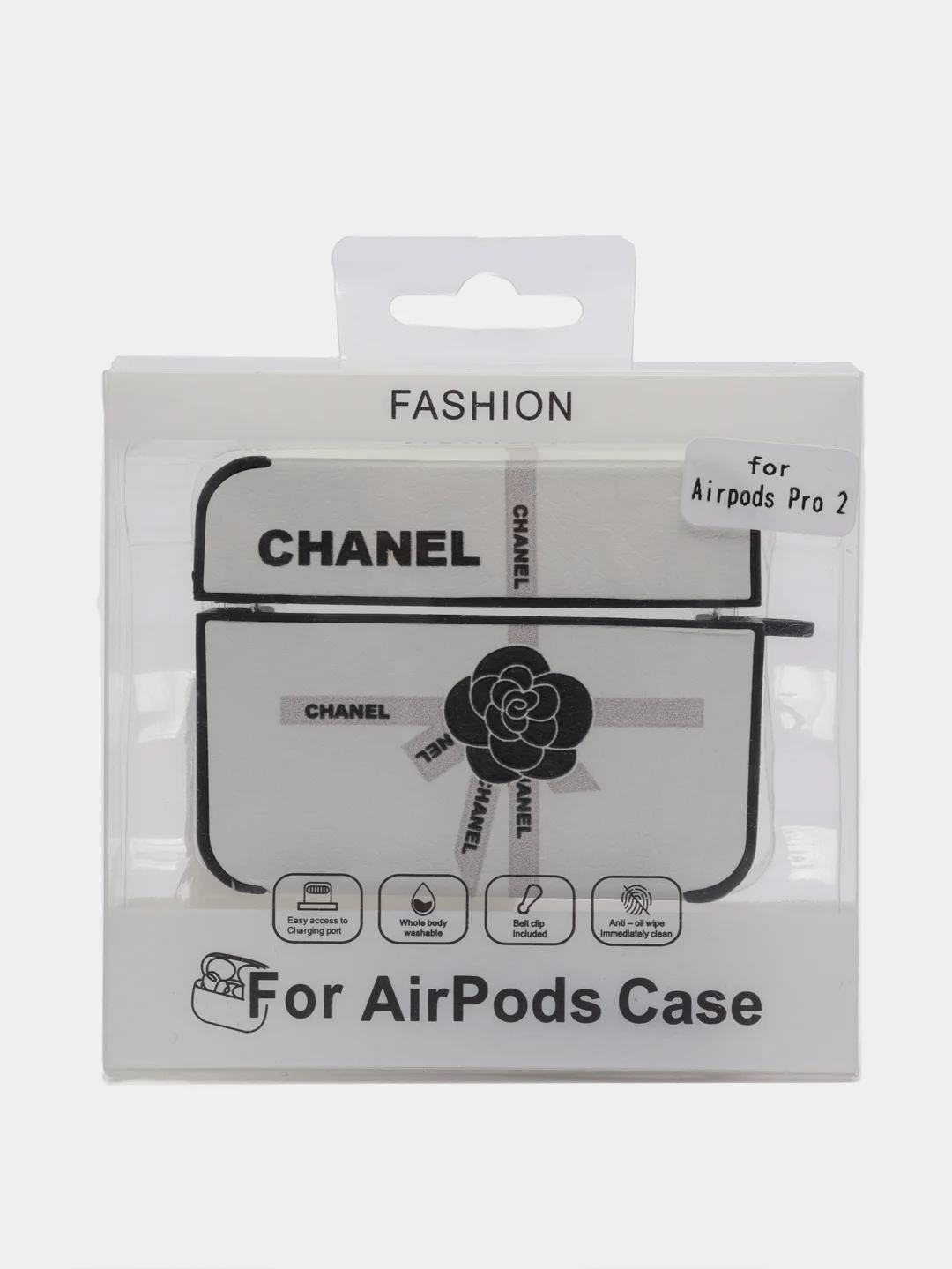 Белый чехол на наушники AirPods Pro 2 (Эирподс Про 2)