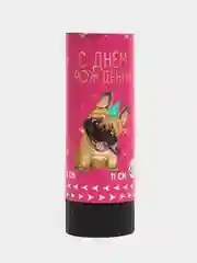 Красный хлопушка пружинная (11 см), серпантин