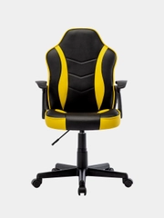 Кресло компьютерное BRABIX Shark GM-203, экокожа, черное/желтое, 532514