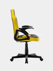 Кресло компьютерное BRABIX Shark GM-203, экокожа, черное/желтое, 532514