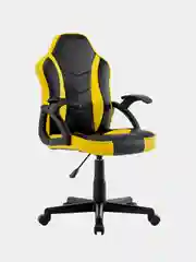 Кресло компьютерное BRABIX Shark GM-203, экокожа, черное/желтое, 532514