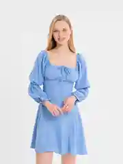 Платье женское летнее повседневное легкое цвет голубой