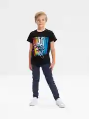 Черный футболка детская для мальчика, 4-8 лет, 100% хлопок