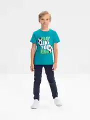Лесной зеленый футболка для мальчика, с принтом, хлопок, 4 - 8 лет